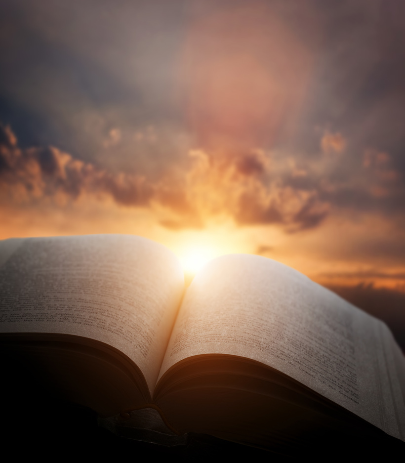 A man reading the Holy Bible